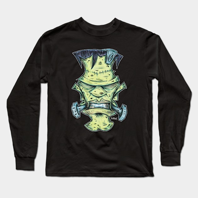 "Frankenscream!" Long Sleeve T-Shirt by PheckArt